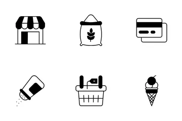 Tienda de comestibles Icon Pack