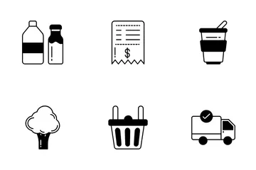 Tienda de comestibles Icon Pack