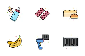 Tienda de comestibles Paquete de Iconos