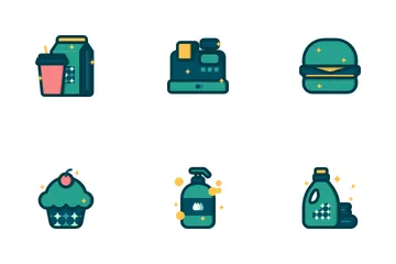 Tienda de comestibles Icon Pack