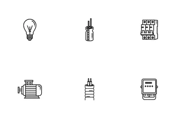 Tienda de electricidad Icon Pack