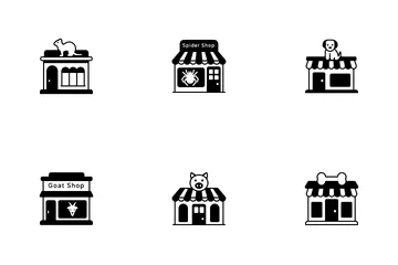 La tienda de animales Paquete de Iconos