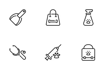 Tienda de mascotas Paquete de Iconos