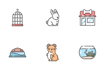 La tienda de animales Paquete de Iconos