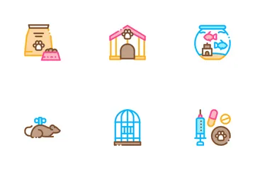 La tienda de animales Paquete de Iconos