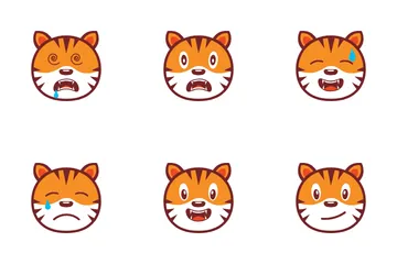 Tiger Emoji Icon Pack