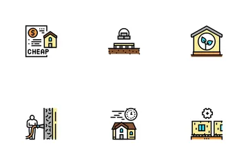 Timber Frame House Icon Pack