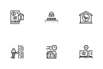 Timber Frame House Icon Pack