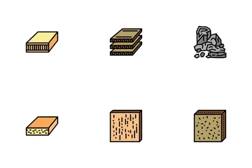 Timber Wood Industrial Production Icon Pack