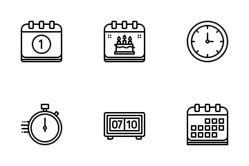 Time And  Calendars Icon Pack