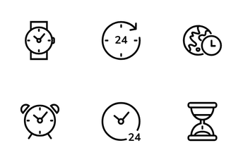 Time And Clock Icon Pack