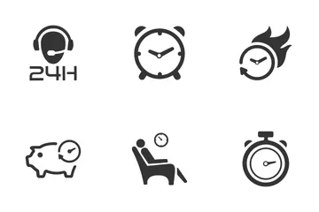 Time & Date Management (Gray Series) Icon Pack