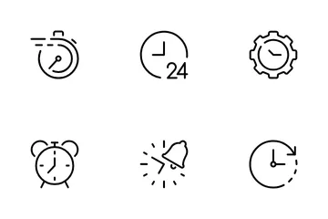 Time Management - Thinline (Light Mode) Icon Pack