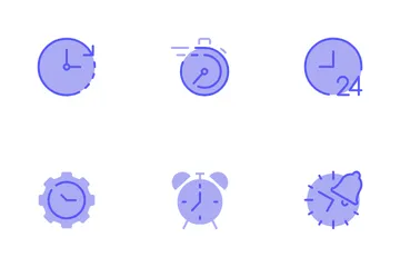Time Management - Flat (Light Mode) Icon Pack
