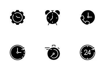 Time Management - Glyph (Light Mode) Icon Pack