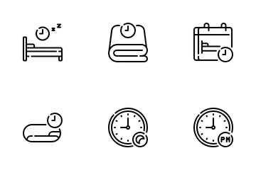 수면 시간 아이콘 팩