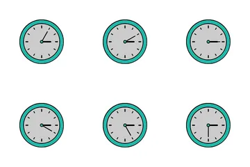 Timeless Analog Clock Icon Pack