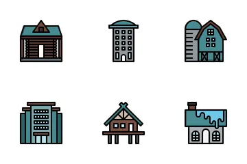 Tipo Casas Paquete de Iconos