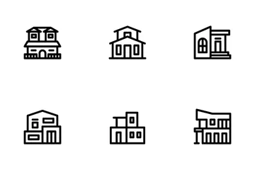 Tipo de casa Paquete de Iconos