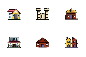 Tipo de casas Paquete de Iconos