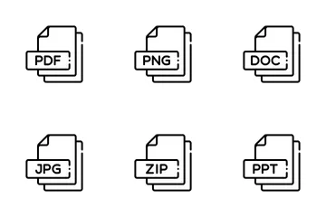 Tipos de archivo Paquete de Iconos