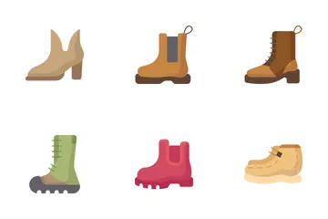 Tipos de botas Paquete de Iconos