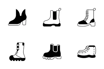 Tipos de botas Paquete de Iconos