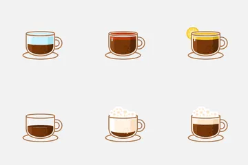 Tipos de café Pacote de Ícones