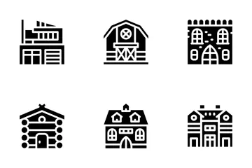 Tipos de casas Paquete de Iconos