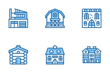 Tipos de casas Paquete de Iconos