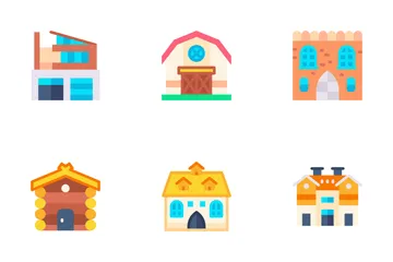 Tipos de casas Paquete de Iconos