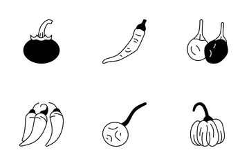 Tipos de chiles Paquete de Iconos