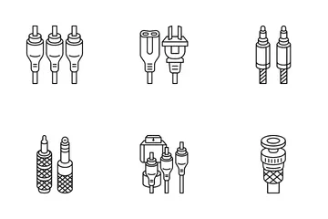 Tipos de conectores Pacote de Ícones