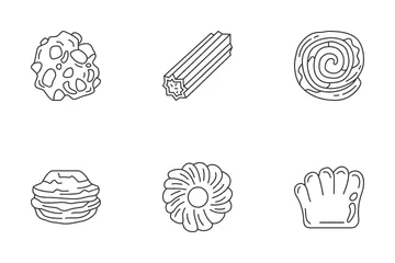 Tipos de donuts Pacote de Ícones