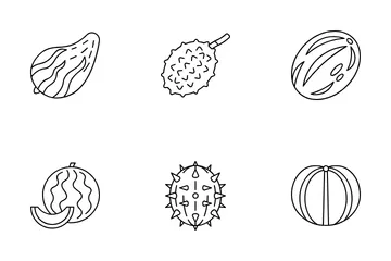 Tipos de melones Paquete de Iconos