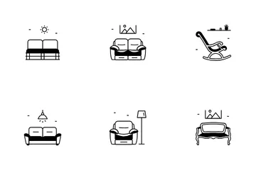 Tipos de sofá Pacote de Ícones
