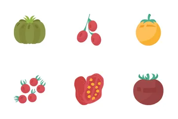 Tipos de tomates Paquete de Iconos