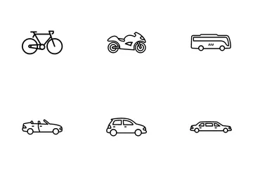 Tipos de veículos Pacote de Ícones
