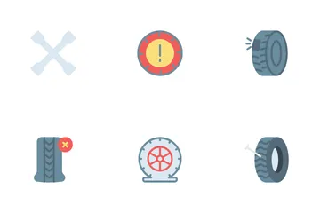 Tire And Wheel Icon Pack