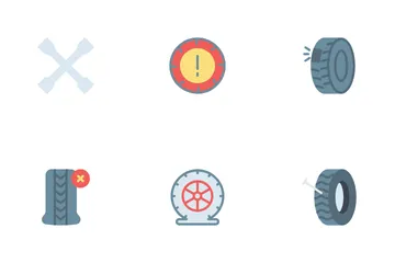 Tire And Wheel Icon Pack