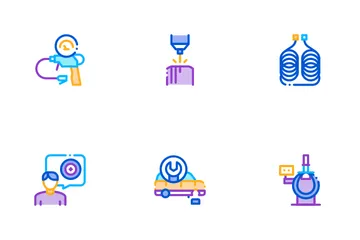 Tire Fitting Service Icon Pack