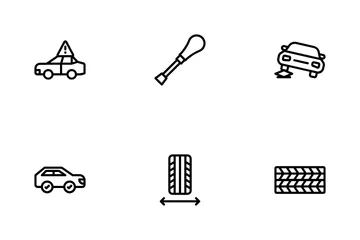 Tire Repair Services Icon Pack