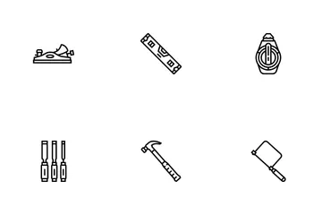 Zimmermannswerkzeug und Zubehör Symbolpack