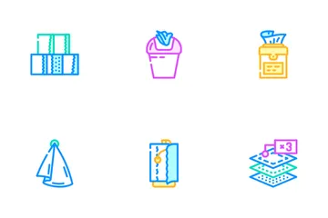 Tissue Paper And Napkin Package Icon Pack