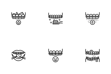 Tooth Braces Accessory Icon Pack