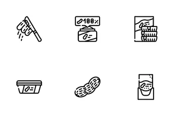 Produktion von Torfbrennstoffen Symbolpack