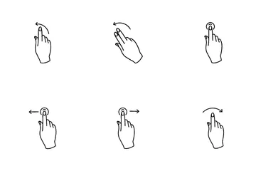 Touch Hand Gestures Icon Pack