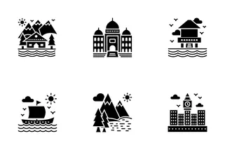 Tourism Glyph Icons