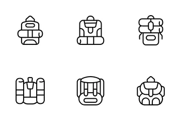 Tourist Backpack Icon Pack