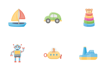 Toys Flat Icon Pack